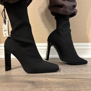 Elegant Black Women's Sock Boots